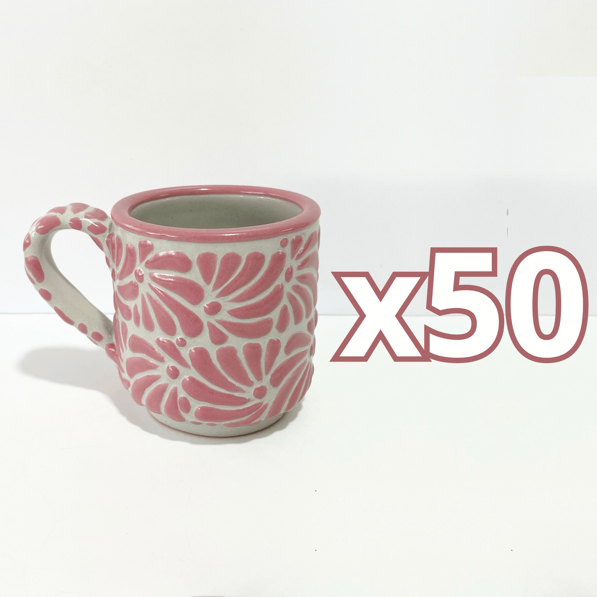 TAZA RECTA 8 CM FONDO TRADICIONAL MIK ROSA