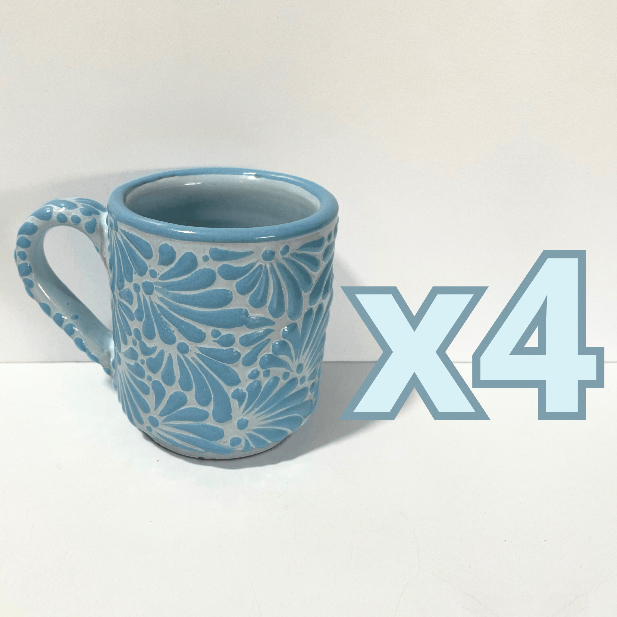 TAZA RECTA ESTANDAR FONDO BABY BLUE MIK AZUL TURQUESA