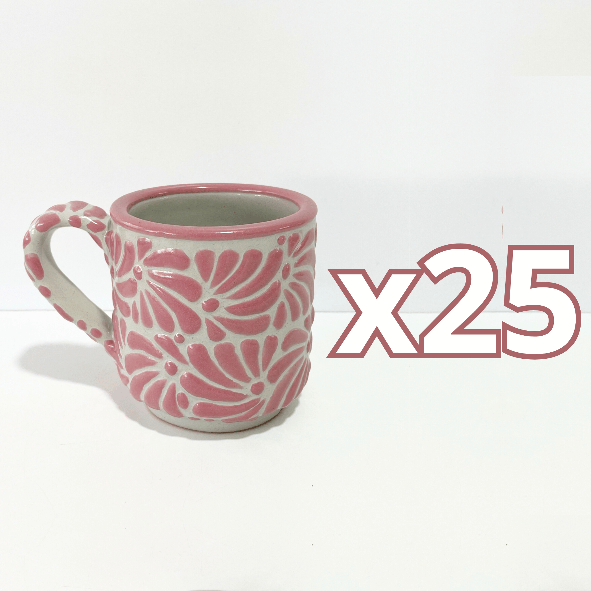 TAZA RECTA 8 CM FONDO TRADICIONAL MIK ROSA