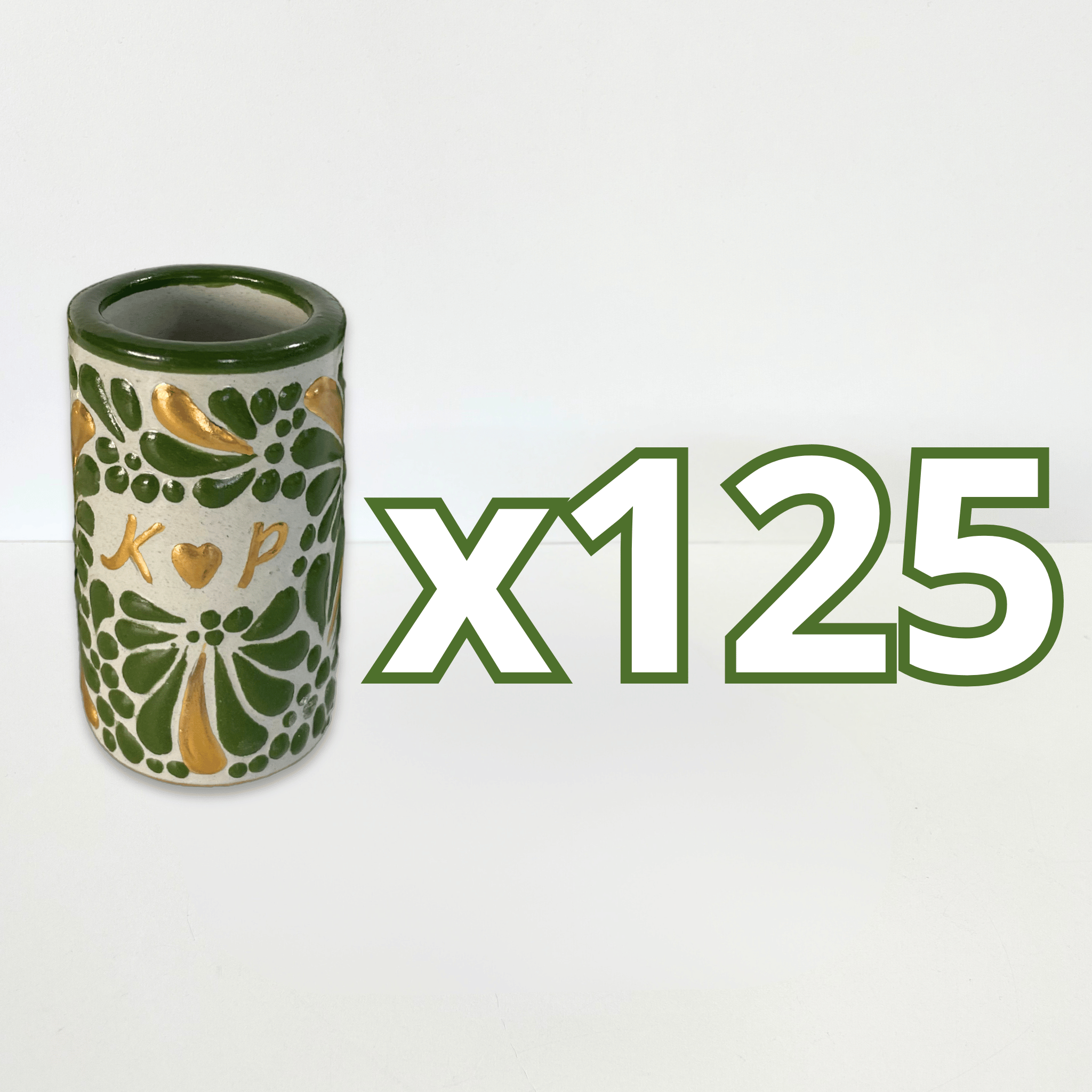 TEQUILERO PERSONALIZADO FONDO TRADICIONAL MIK VERDE INICIALES ORO