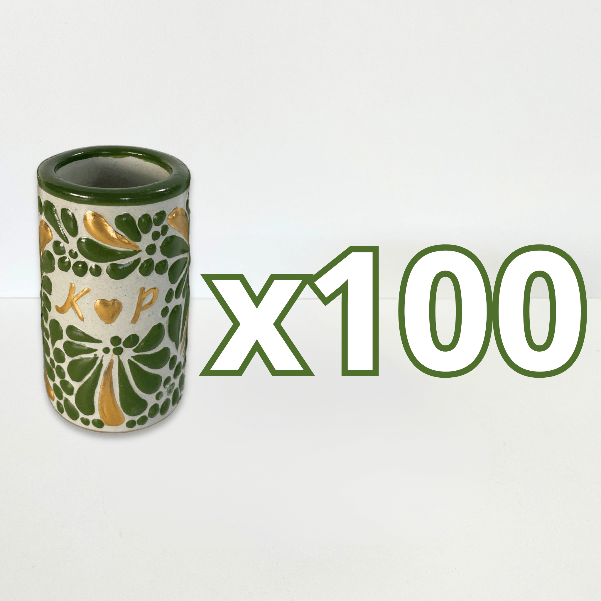 TEQUILERO PERSONALIZADO FONDO TRADICIONAL MIK VERDE INICIALES ORO