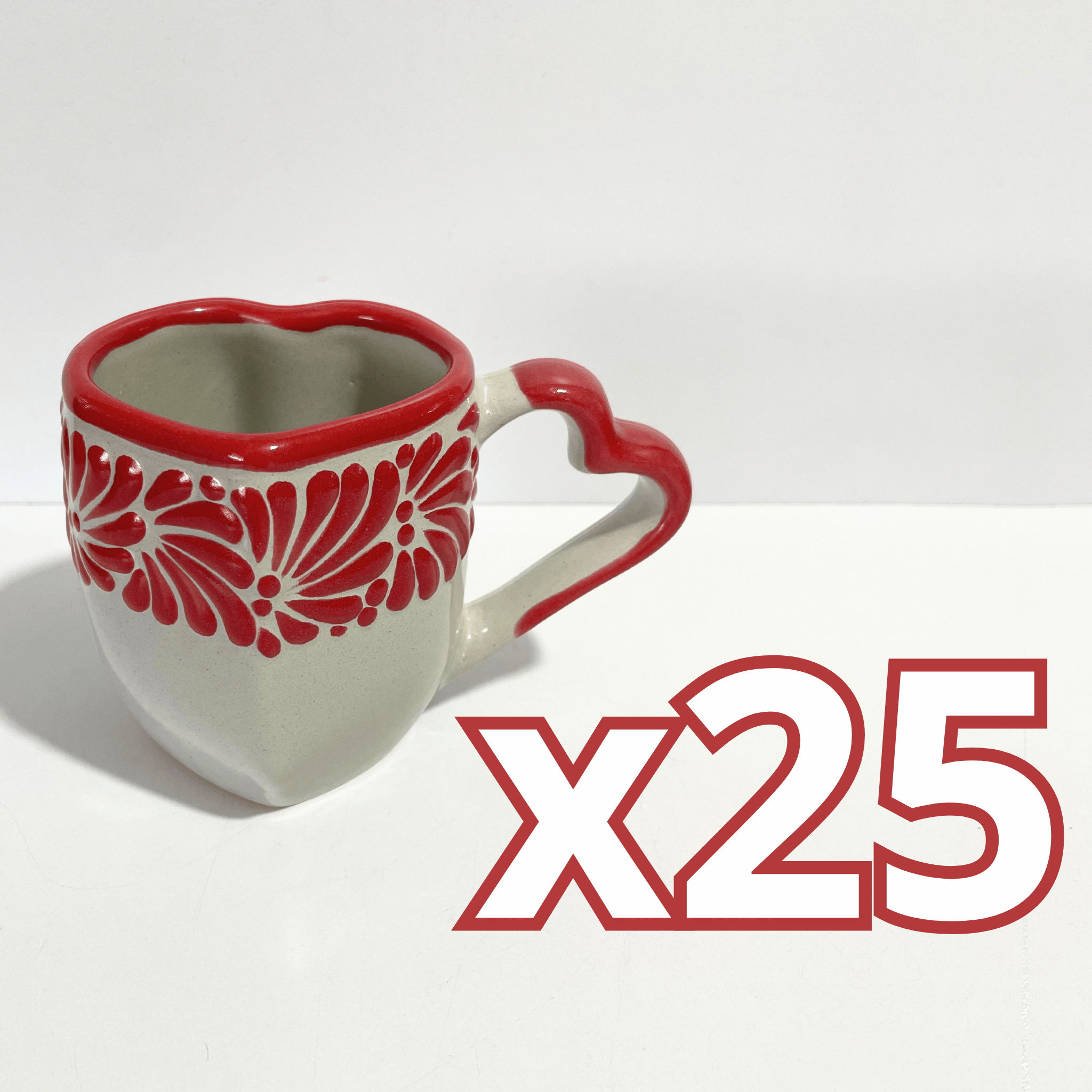 TAZA CORAZON CON ASA DE CORAZON FONDO TRADICIONAL MIK CENEFA ROJO