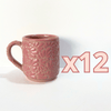 TAZA RECTA ESTANTAR FONDO ROSA DECORADO ROSA MIK