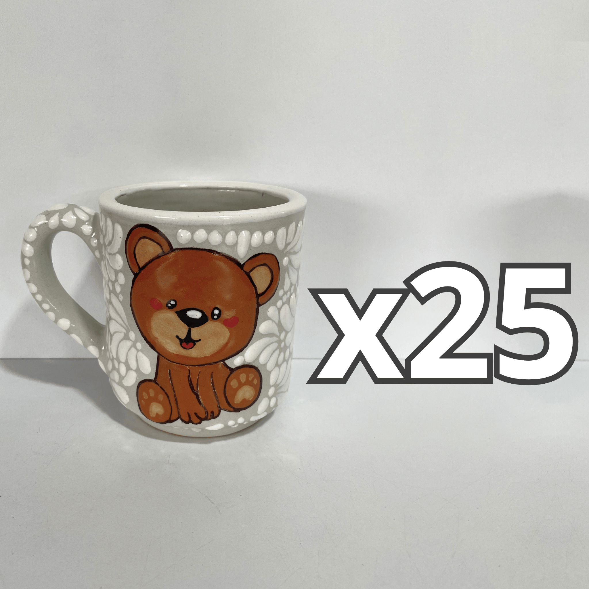 TAZA RECTA ESTANDAR FONDO TRADICIONAL MIK BLANCO OSITO COMPLETO