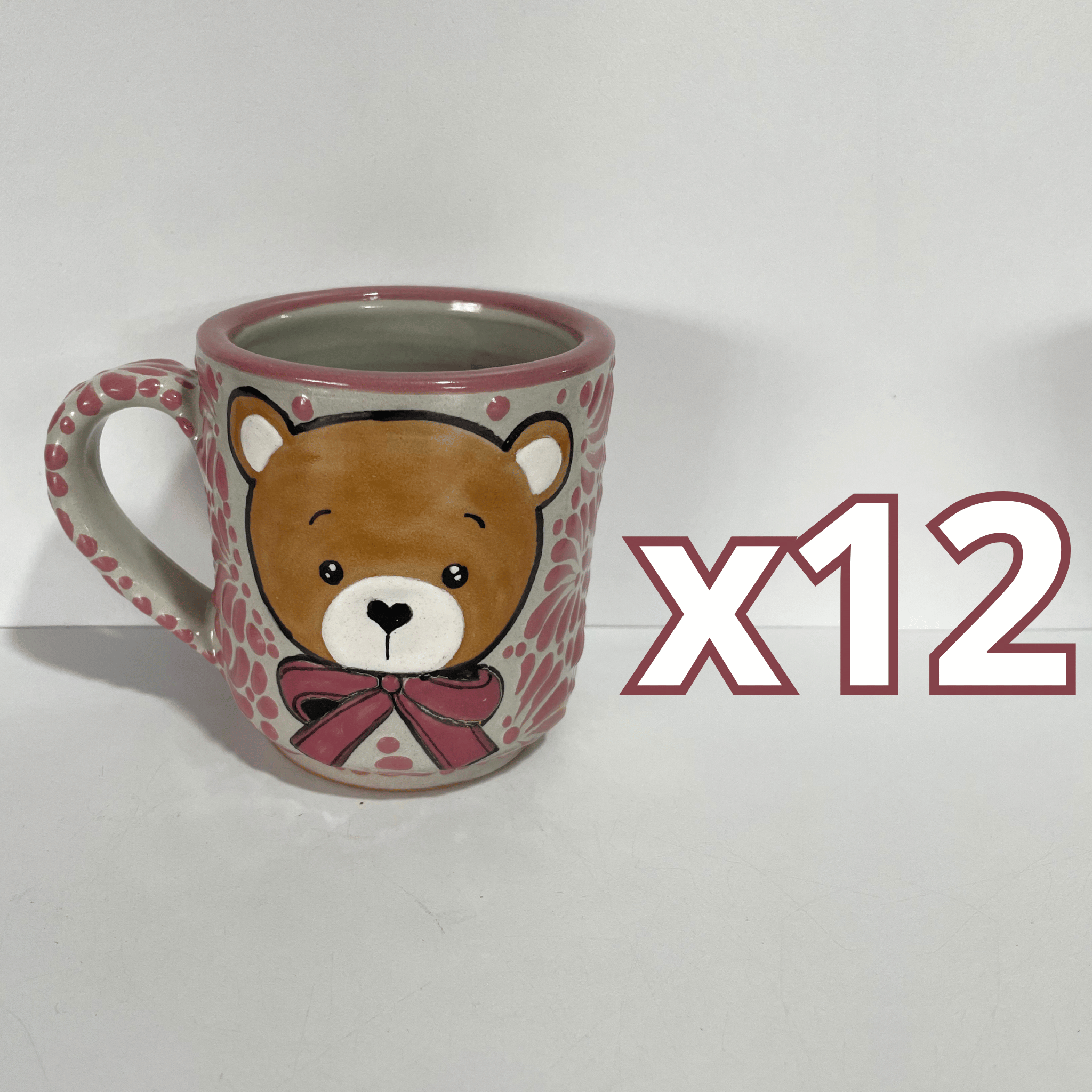 TAZA RECTA ESTANDAR FONDO TRADICIONAL MIK ROSA OSITO MOÑO