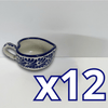 PAQUETE TAZA DE TÉ CORAZON FONDO TRADICIONAL MIK CENEFA AZUL COBALTO