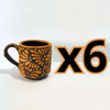 TAZA RECTA ESTANDAR FONDO NEGRO MIK NARANJA