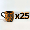 TAZA RECTA ESTANDAR FONDO NEGRO MIK NARANJA