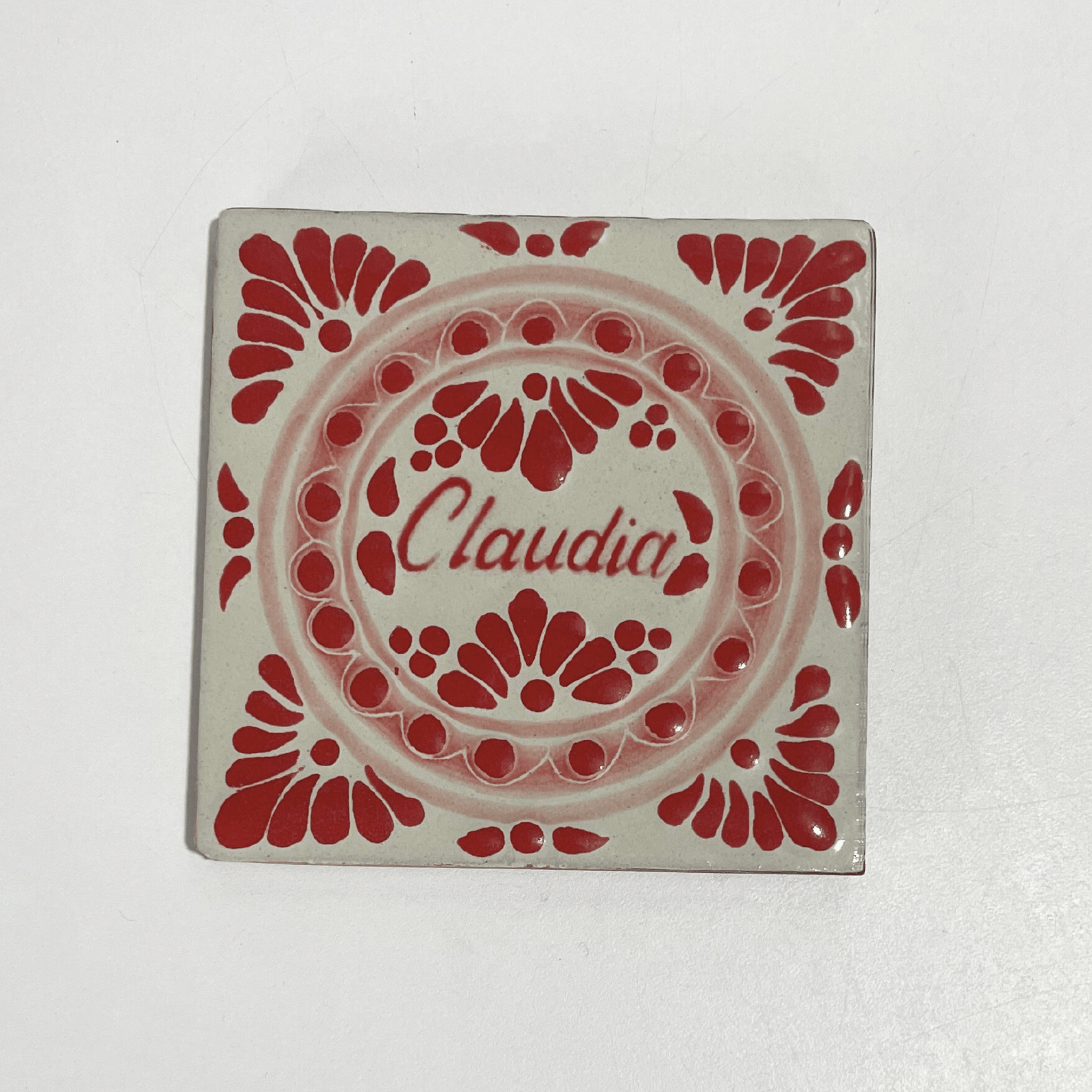 MOSAICO 10 CM PERSONALIZADO FONDO TRADICIONAL CENEFA ROJO