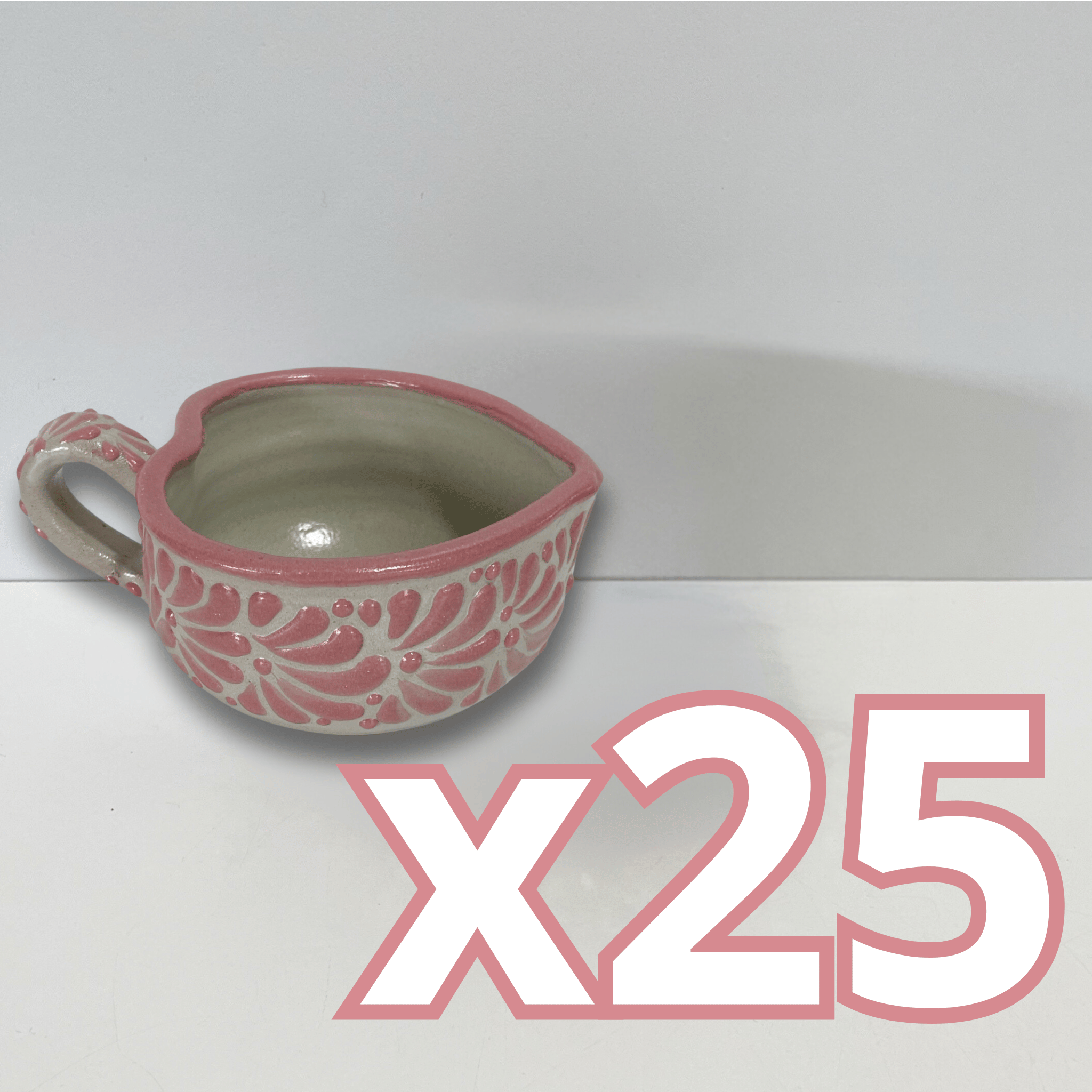 PAQUETE TAZA DE TÉ CORAZON FONDO TRADICIONAL MIK CENEFA ROSA