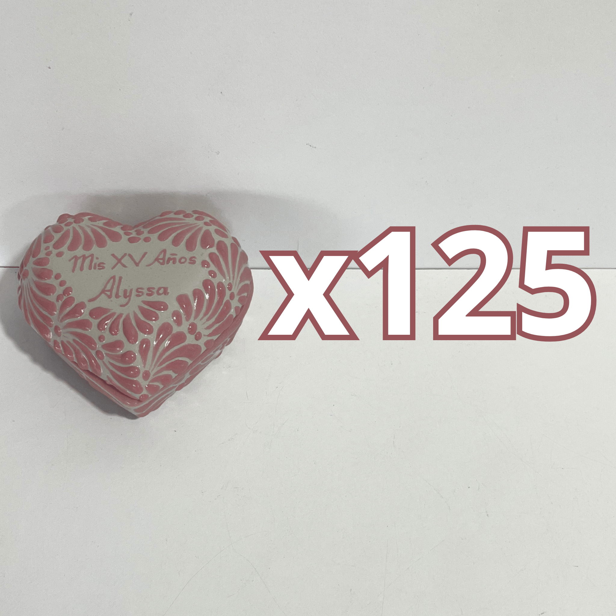 ALHAJERO GRANDE PERSONALIZADO FORMA DE CORAZON FONDO TRADICIONAL MIK ROSA