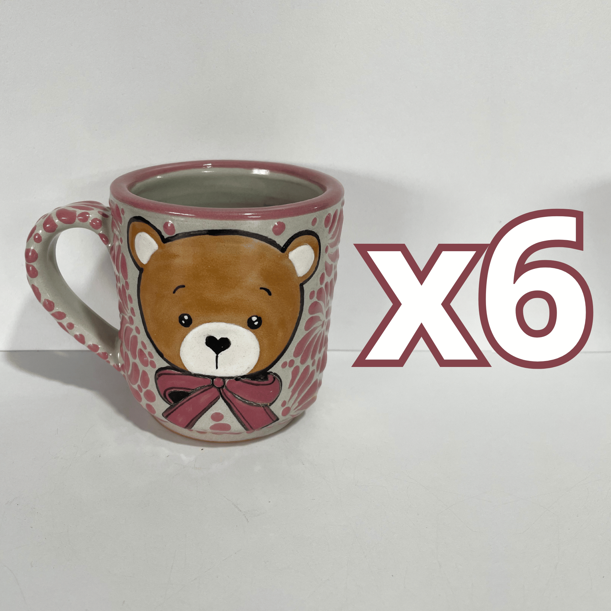 TAZA RECTA ESTANDAR FONDO TRADICIONAL MIK ROSA OSITO MOÑO