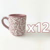 TAZA RECTA ESTANDAR FONDO ROSA MIK BLANCO