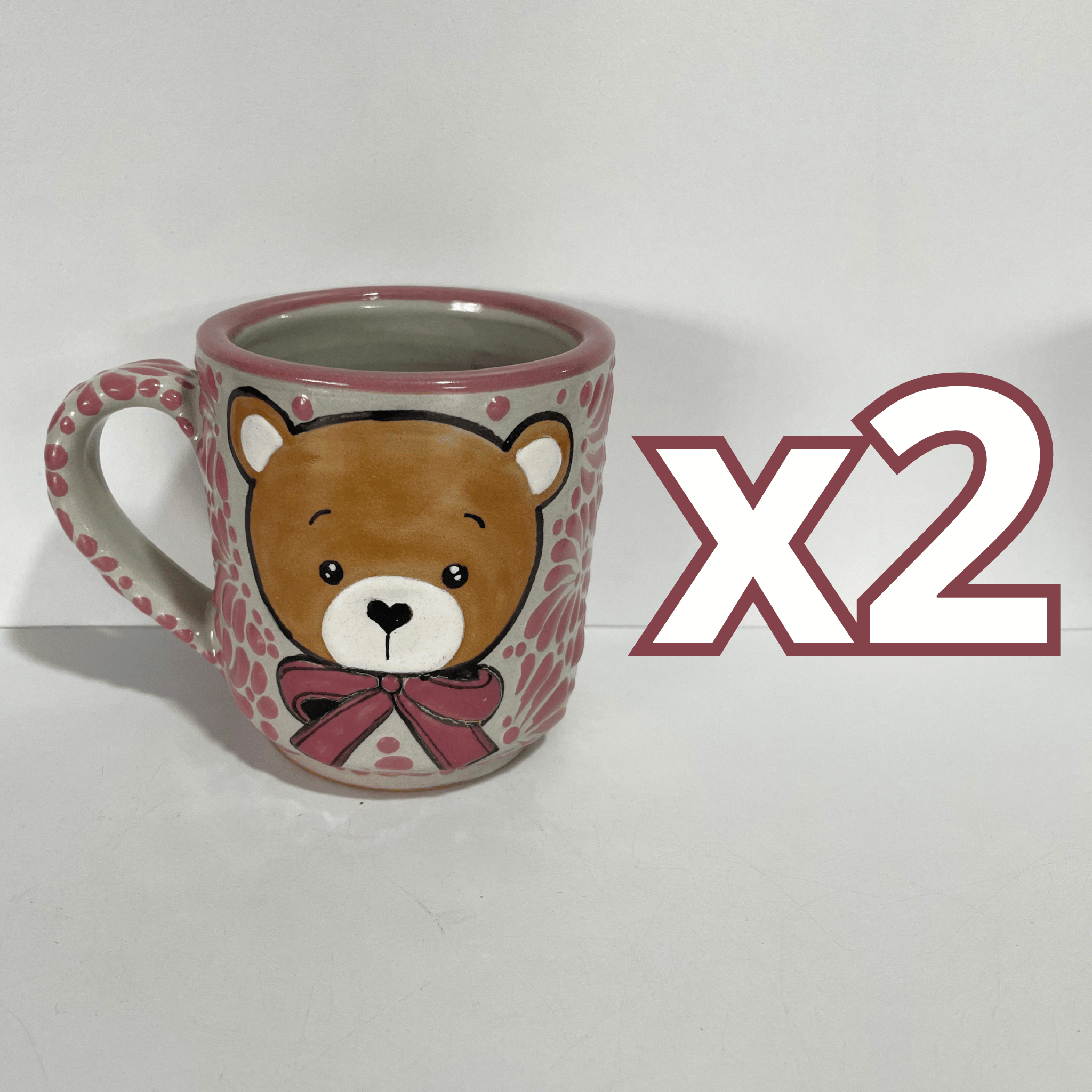 TAZA RECTA ESTANDAR FONDO TRADICIONAL MIK ROSA OSITO MOÑO