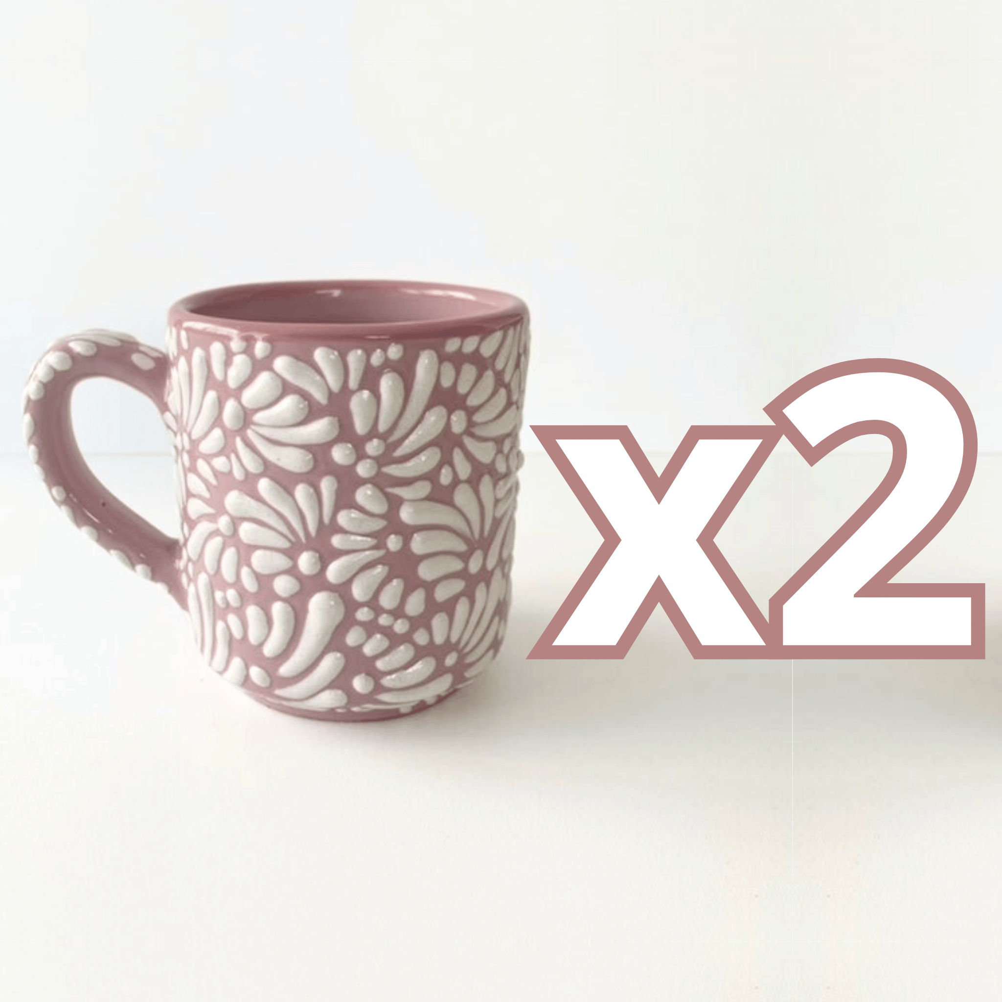 TAZA RECTA ESTANDAR FONDO ROSA MIK BLANCO