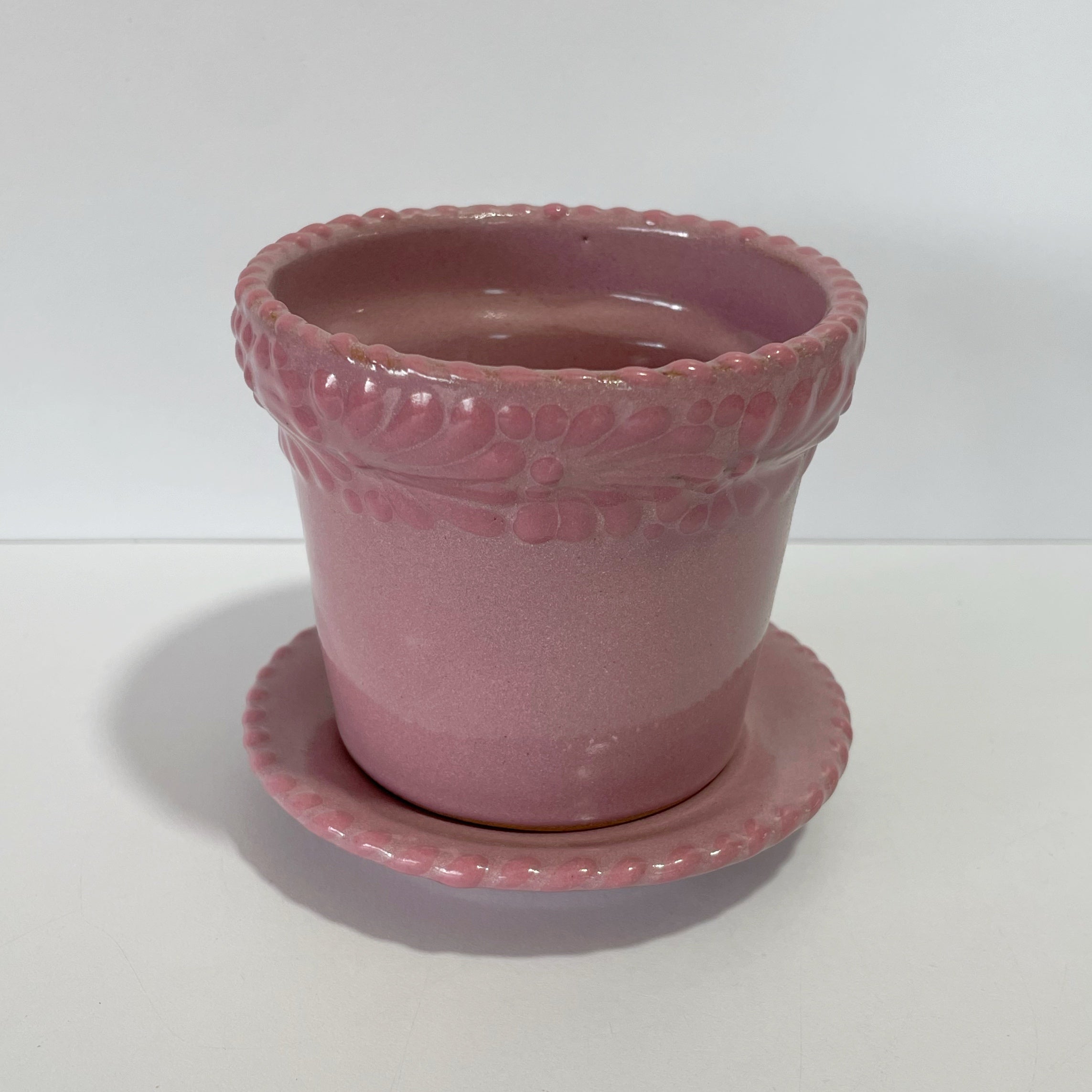 MACETA LISA FONDO ROSA MIK CENEFA ROSA 8 CM