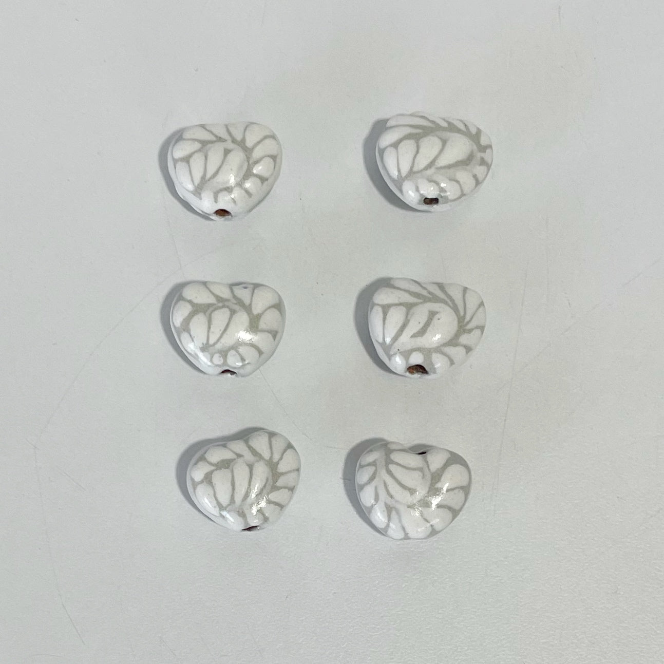 CORAZON TRIDIMENSIONAL INFLADO 1.5 CM FONDO BLANCO MIK BLANCO