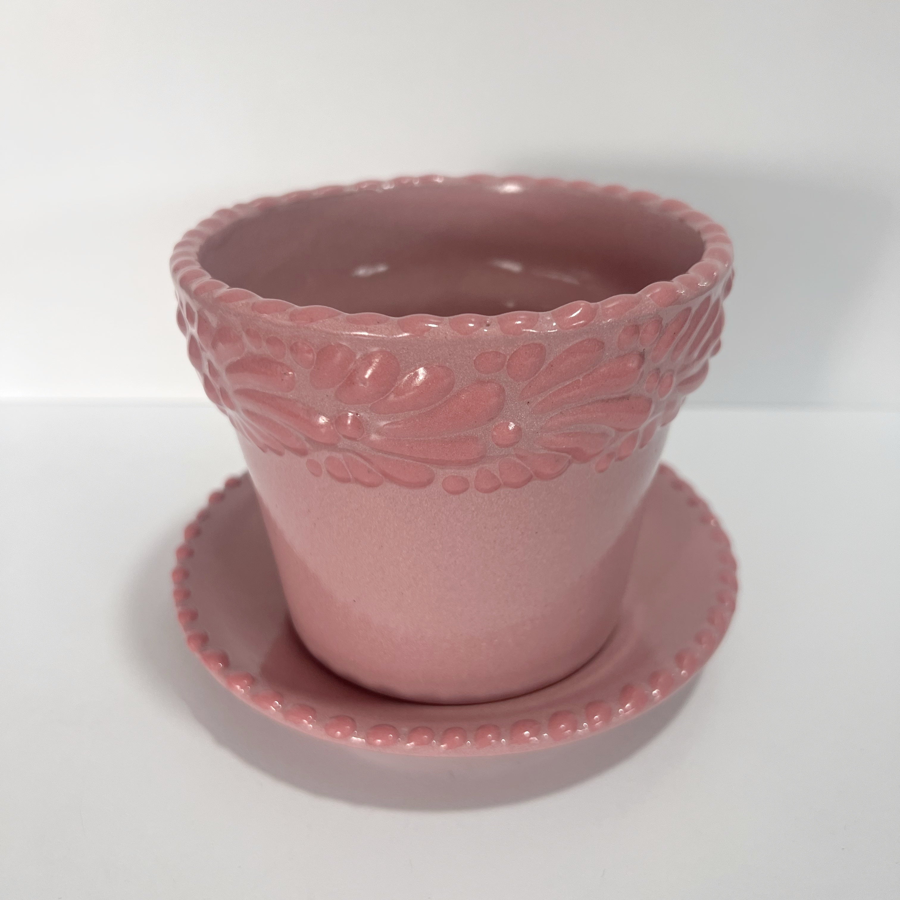 MACETA LISA FONDO ROSA CENEFA MIK ROSA 10 CM DE ALTURA