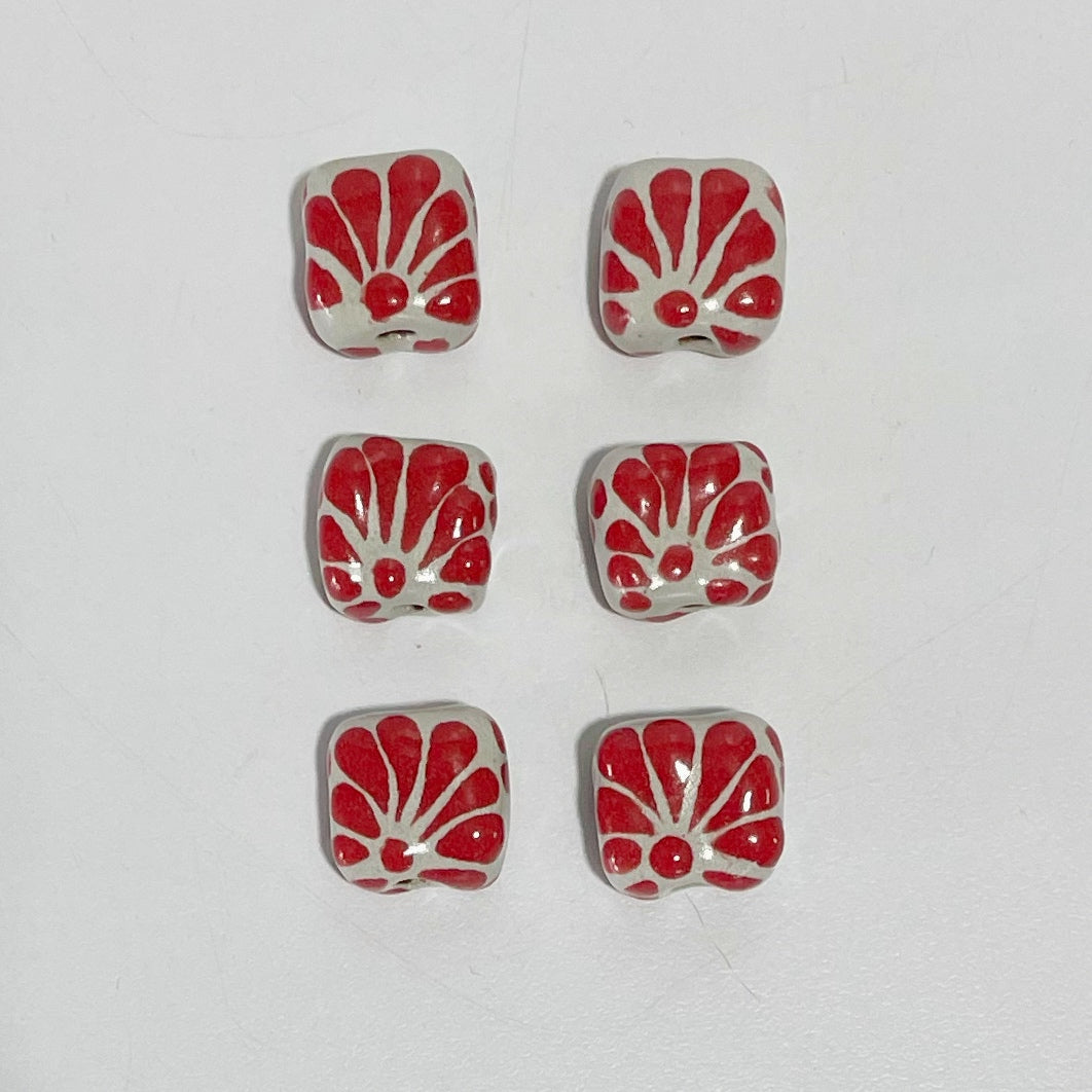 CUADRO PLANO 1.5 CM FONDO TRADICIONAL DECORADO ROJO