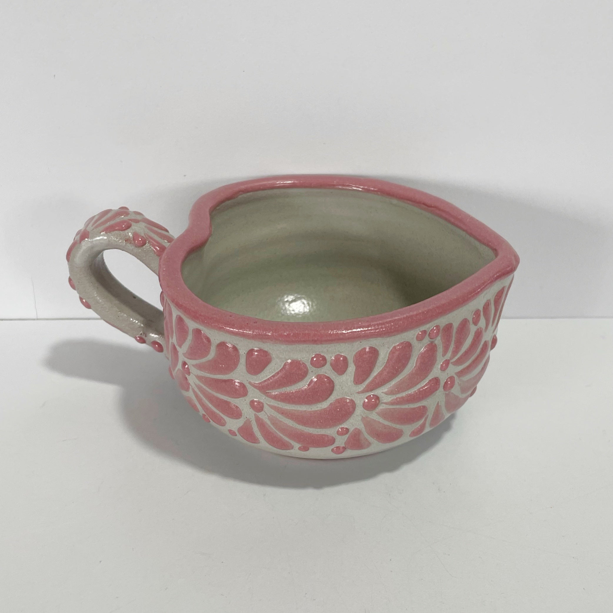 TAZA DE TÉ CORAZON FONDO TRADICIONAL MIK CENEFA ROSA