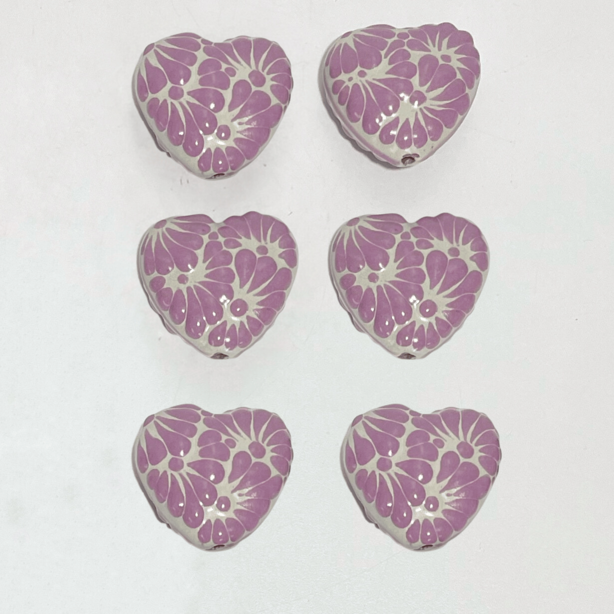 CORAZON TRIDIMENSIONAL INFLADO 4 CM FONDO TRADICIONAL MIK MORADO