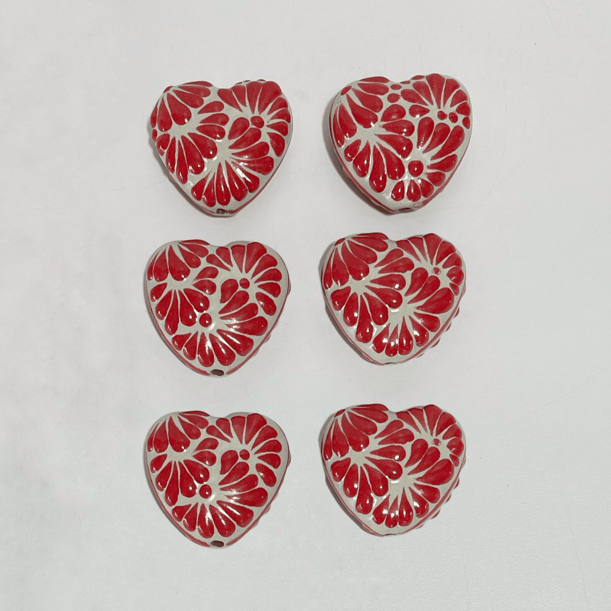 CORAZON TRIDIMENSIONAL INFLADO 4 CM FONDO TRADICIONAL MIK ROJO