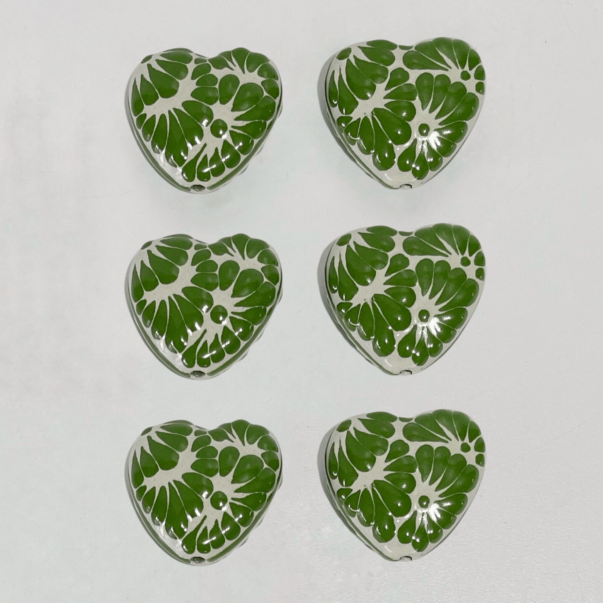 CORAZON TRIDIMENSIONAL INFLADO 4 CM FONDO TRADICIONAL MIK VERDE