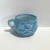 TAZA CHOCOLATERA MEDIANA FONDO BABY BLUE MIK AZUL TURQUESA